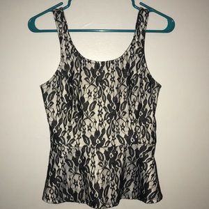 Lace peplum top
